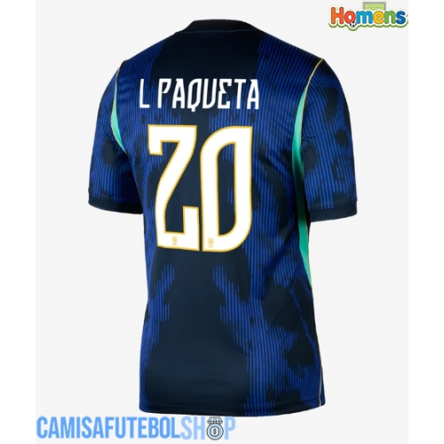 Camisa de time de futebol Brasil Lucas Paqueta #20 Replicas 2º Equipamento Mundo 2026 Manga Curta